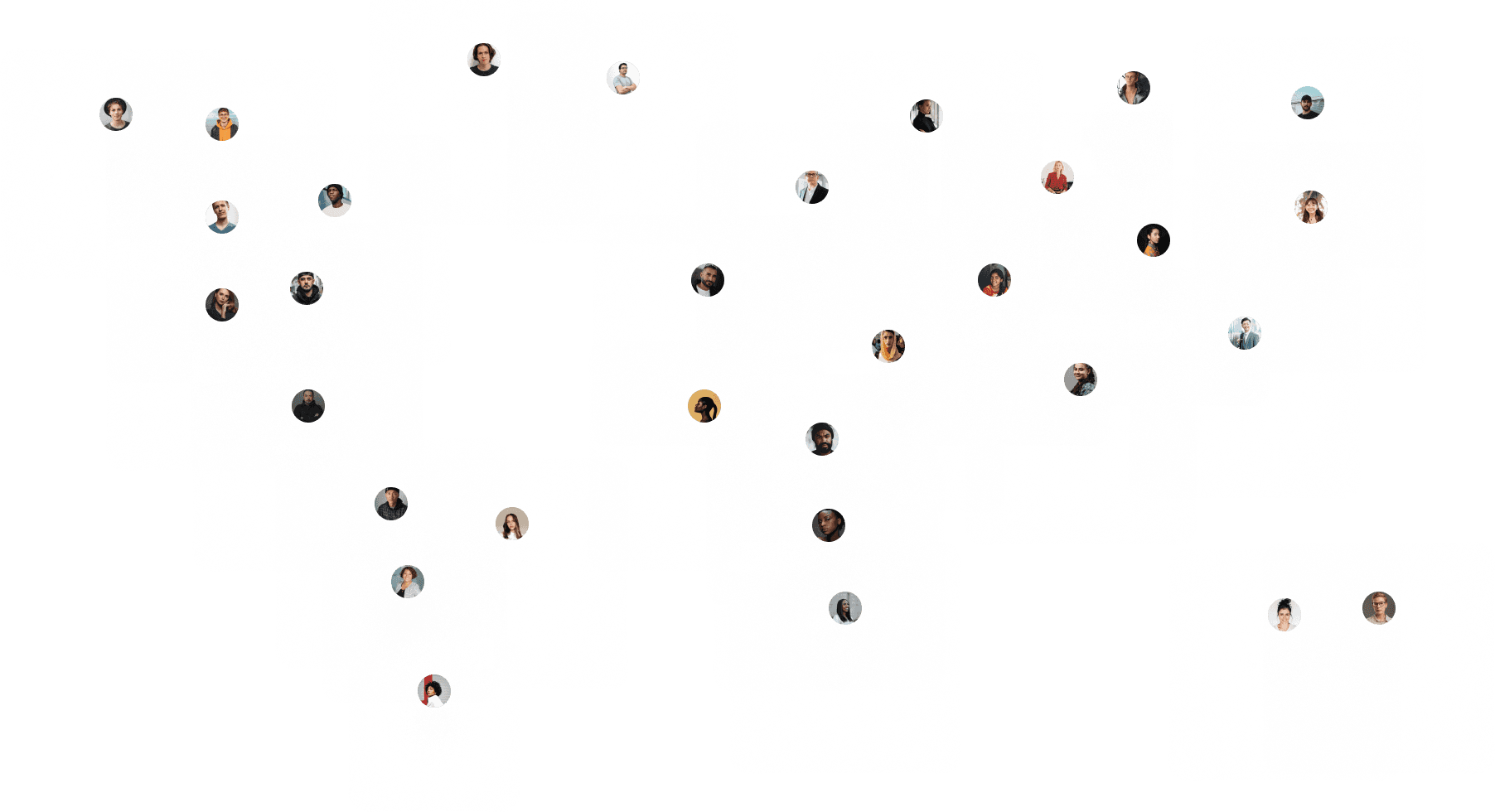 People on map
